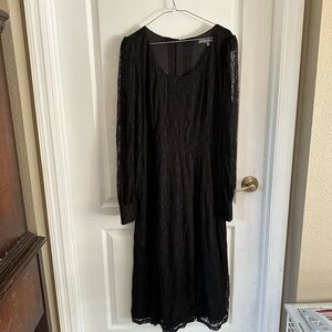 Julia Jordan Black Long Sleeve Lace Dress